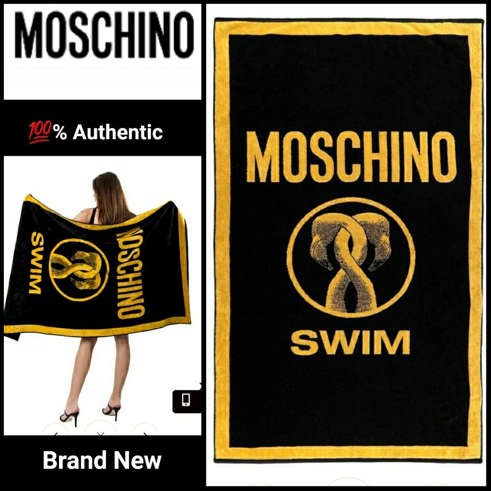 🆕️ 💯% Authentic MOSCHINO Flamingo Beach Blanket